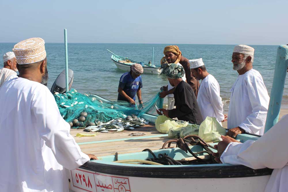 Pêcheurs à Oman